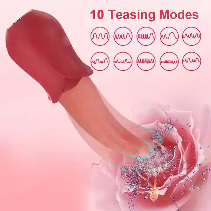 Long tongue licking vibrator